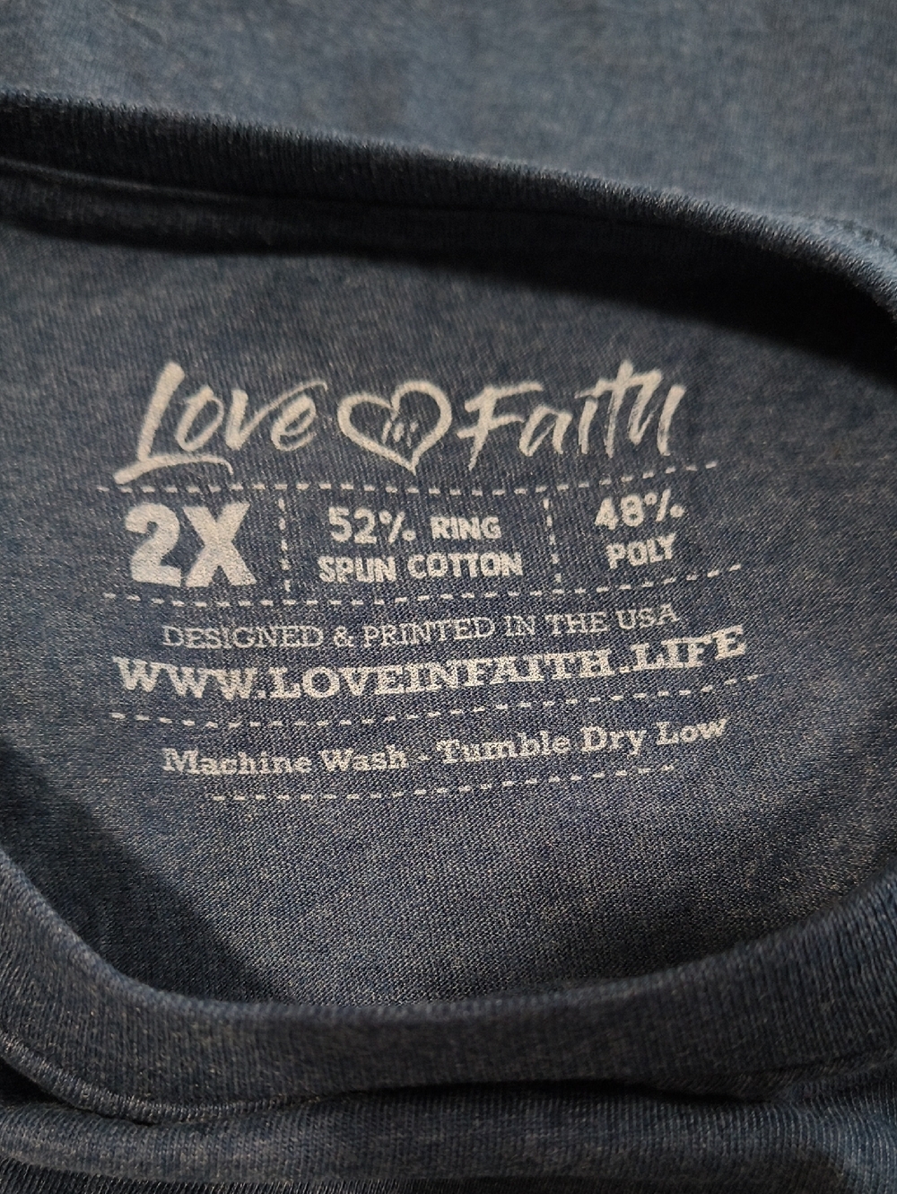 NWOT Love And Faith T-shirt - Picture 3 of 3